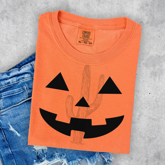 Jack-o'-Lantern Face **Screen Print Transfer** Black ink