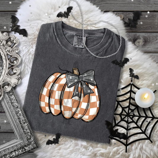 Checker Pumpkin **DTF Transfer**
