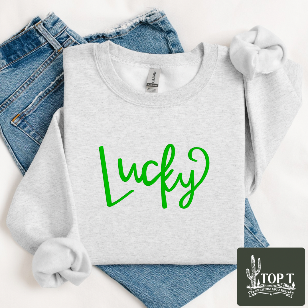 Lucky **Embroidered Crewneck**
