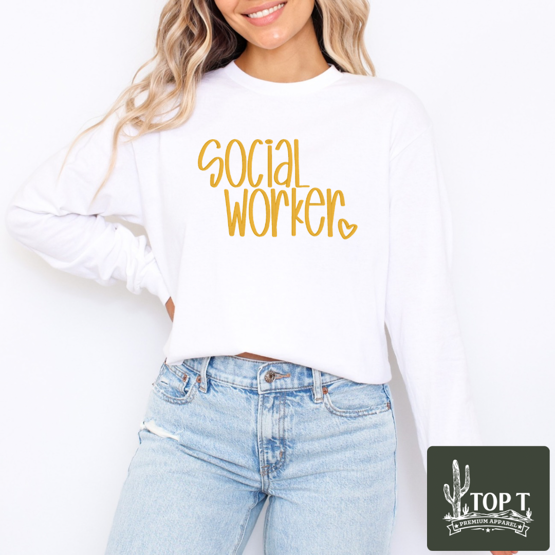 Social Worker **Embroidered Crewneck**