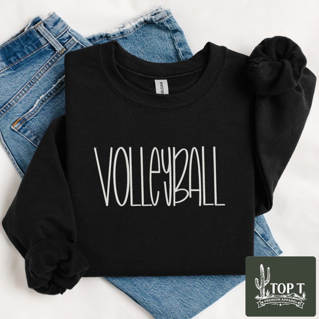 Volleyball **Embroidered Crewneck**