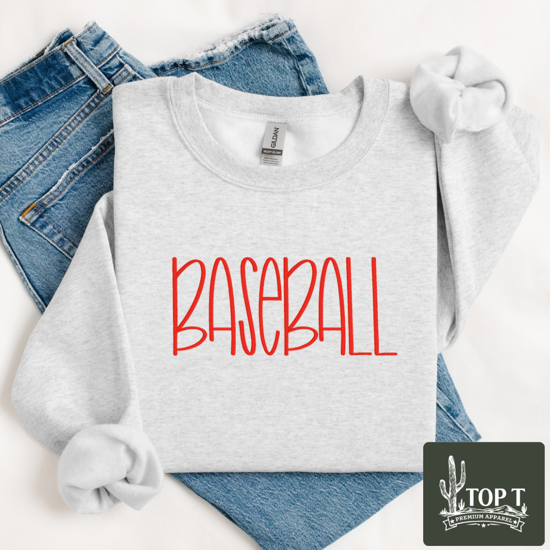 Baseball **Embroidered Crewneck**
