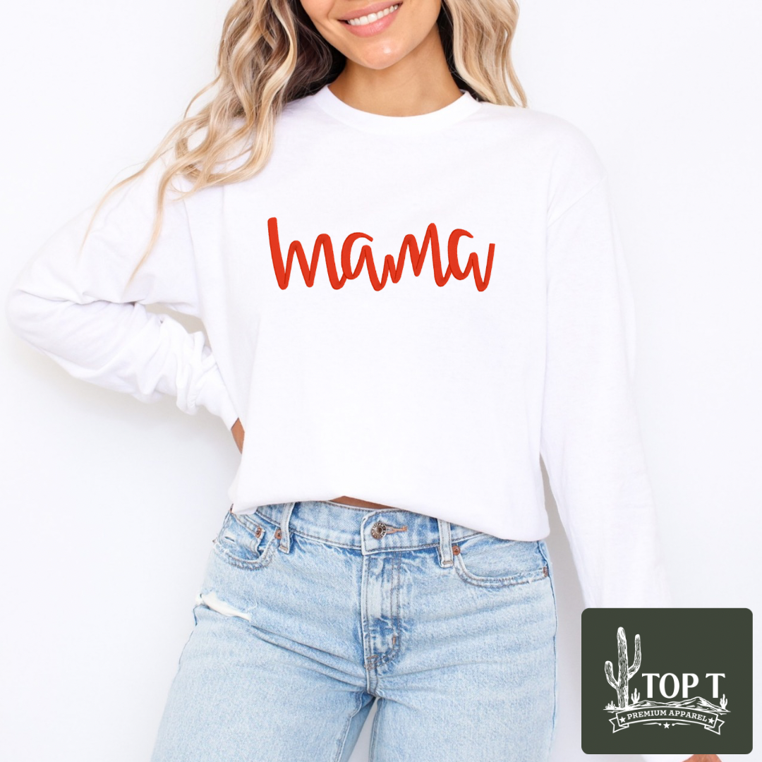 Mama **Embroidered Crewneck**