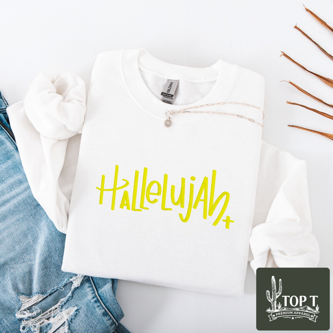 Hallelujah **Embroidered Crewneck**