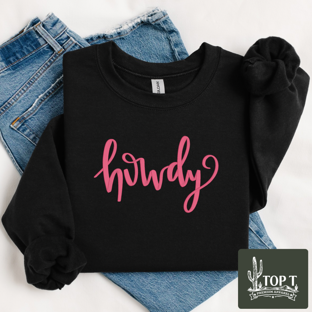 Howdy **Embroidered Crewneck**