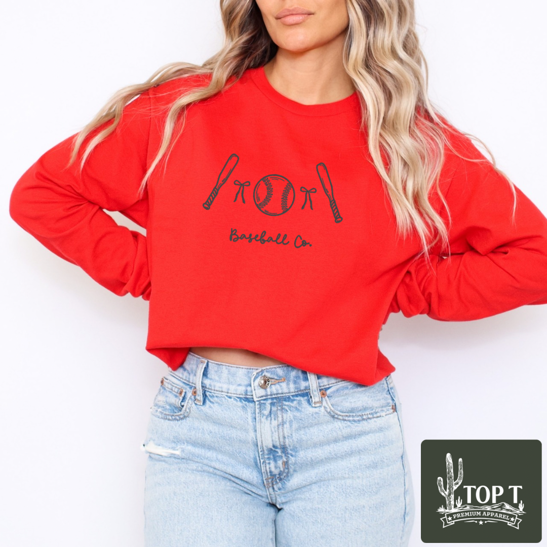 Baseball Co **Embroidered Crewneck**