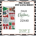 FAUX CHRISTMAS **Pre Made DTF Gang Sheet**
