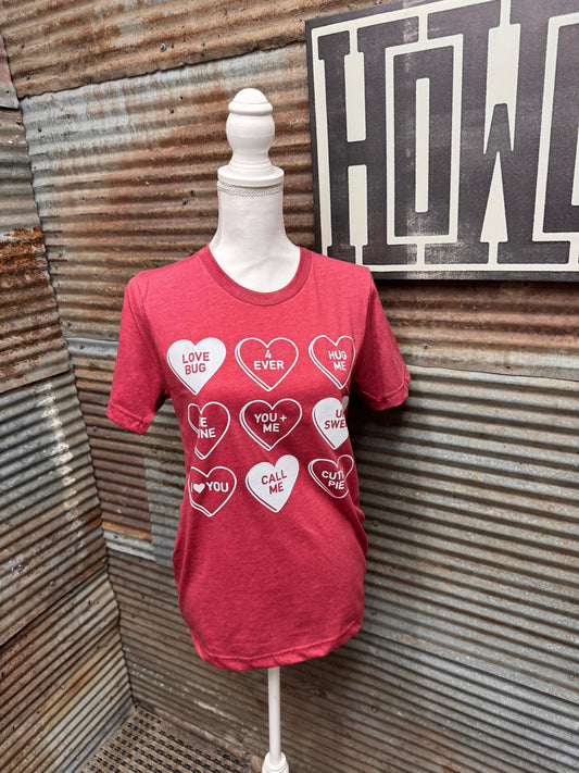 Valentines Hearts Graphic T-Shirt